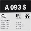 Mercedes Benz  Serie ML [166], 2011.06. - 2011.08-ig  első ablaktörlő lapát készlet, méretpontos, gyári csatlakozós, Bosch 3397007093 A093S