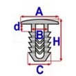 Audi, Seat, Skoda, VW alsó motorvédő burkolat rögzítő patent 80101 (1 db)