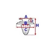 FORD kárpirögzítő patent több típushoz OE: 6117693, A13286, 1080129 [P1/2]