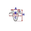 FORD ajtókárpit rögzítő patent több típushoz OE: 6099812, A14181, 183013 [P1/2]