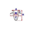 Audi ajtó és oldalkárpitok (első és hátsó ajtók) rögzítő patent több típushoz OE: 8E0868243, C50468 (1 db!) [13]