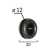 Kábelátvezető, vezeték átvezető gumigyűrű, gumidugó univerzális 12 mm-es belső átmérővel C60497 (1 db)