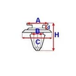 Skoda rögzítő patent több típushoz, első és hátsó ajtók oldalpaneleinek és kárpitozásának rögzítése OE 6Y0867260, C60639 [P1/3]