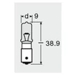 12V HY21W  sárga izzó, BAW9s foglalat, Osram 64137ULT