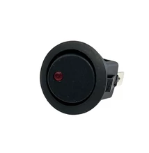 LED-es billenő kapcsoló 12 V / 16 A piros fénnyel 164014 (1 db) [28]