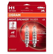 OSRAM NIGHT BREAKER SILVER H1 12V 55W +100% emelt fényű 2 db-os készlet 64150NBS-2HB