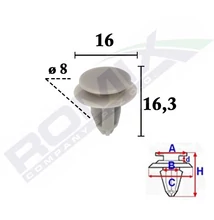 Suzuki Ignis, Wagon R+, Splash sárvédődíszléc rögzítő patent B23169 (11)