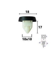 Audi, Seat, Volkswagen lökhárító, díszléc rögzítő patent több típushoz, OE: N10621301, C60409 (1 db) [30]