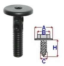 BMW küszöb-díszléc rögzítő patent, műanyag csavar több típushoz C60411 (1 db) [25]
