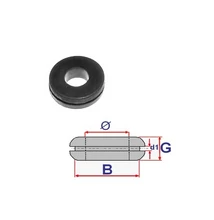 Kábelátvezető, vezeték átvezető gumigyűrű, gumidugó univerzális 8 mm-es belső átmérővel C60488 (1 db)