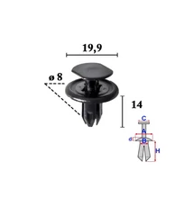 Mazda lökhárító, kerékív, doblemez patent több típushoz OE: BGV456145, C70518 (1 db) [11]