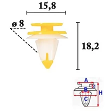 Nissan ALMERA, MICRA, PRIMERA burkolat-rögzítő patent, bolha több típushoz C70621 (1 db) [24]