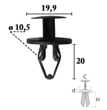 Ford, Opel rögzítő patent többféle felhasználásra OE: W712665S300, 11589295 C70668 (1 db) [13]