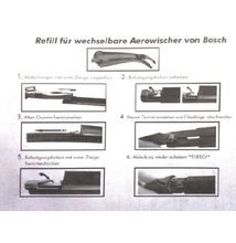 Ablaktörlő gumi hagyományos és új típusú Bosch Aerotwin, penge lapátokhoz, 6,3mm széles Berner gyártmány, 75cm hosszú