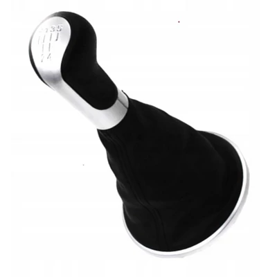 Skoda Fabia II, Roomster sebesség-váltó gomb, váltógomb szoknyával fekete-ezüst GZB-SK-011