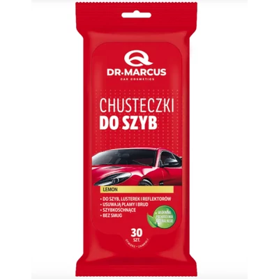 Dr. Marcus üvegtisztító kendő, nedves törlőkendő citrom illattal, 30 db-os kiszerelés DRM237