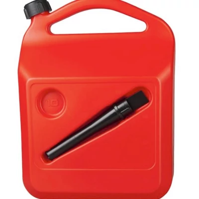 Benzinkanna, üzemanyag tároló műanyag kanna, beöntőcsővel 10 literes DO CF338772
