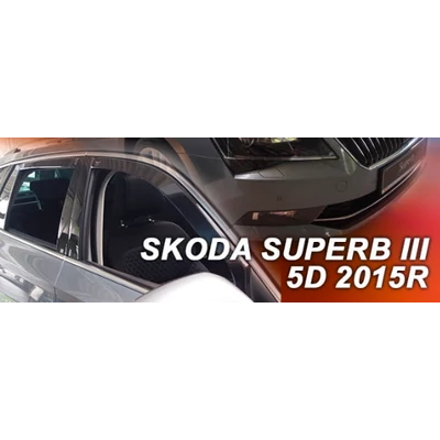 SKODA SUPERB III Combi, kombi 2015-től első+hátsó légterelő, szélterelő készlet, 4 db-os 28347