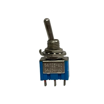 Kétállású mikrokapcsoló 250 V / 3 A, furatátmérő 6 mm, 164001 (1 db) [28]