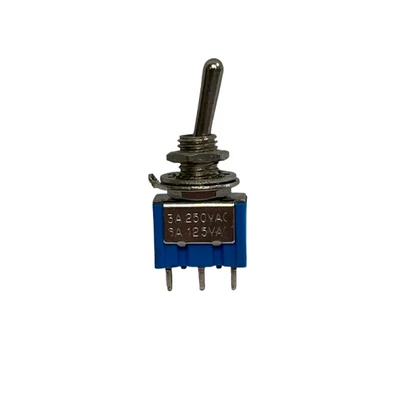 Háromállású mikrokapcsoló 250 V / 3 A, furatátmérő 6 mm, 164002 (1 db) [28] 