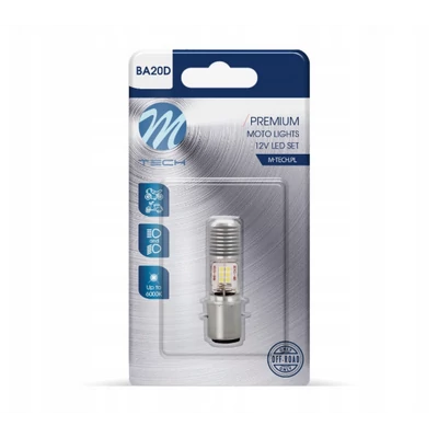 M-TECH LED BA20d  S2 12x3030SMD 10-80V AC/DC hideg fehér FÉNNYEL LB552W-01B (1 DB)