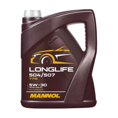 MANNOL Longlife 504/507 5W-30 (VW, Audi, Seat, Skoda) szintetikus motorolaj, 5 literes 7715