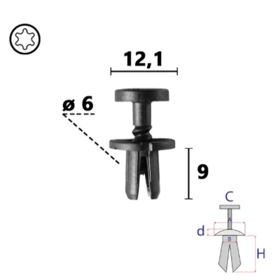 Citroen, Peugeot, Renault feszítő patent több típushoz A60953 (1 db) [33]