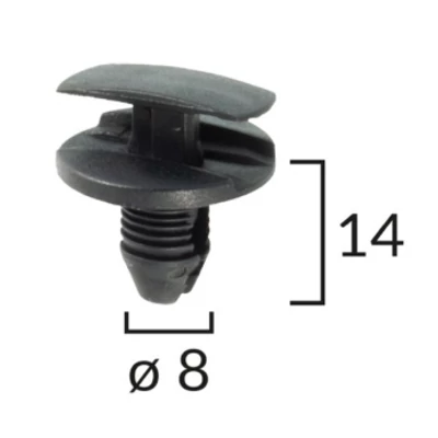 Alfa, Citroen, Peugeot, Opel, Fiat, Renault burkolatrögzítő patent OE 856553, 1609267280, 1622749580, 51834606, C60151 (1 db) [8]