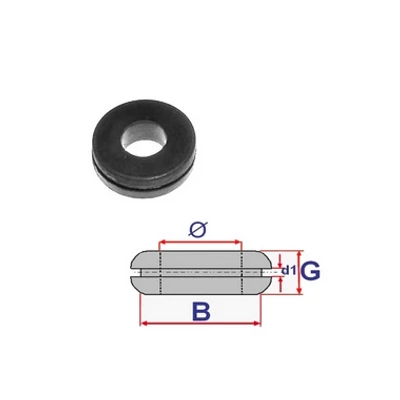 Kábelátvezető, vezeték átvezető gumigyűrű, gumidugó univerzális 8 mm-es belső átmérővel C60488 (1 db)