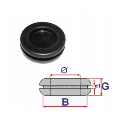 Kábelátvezető, vezeték átvezető gumigyűrű, gumidugó univerzális 16 mm-es belső átmérővel C60496 (1 db)