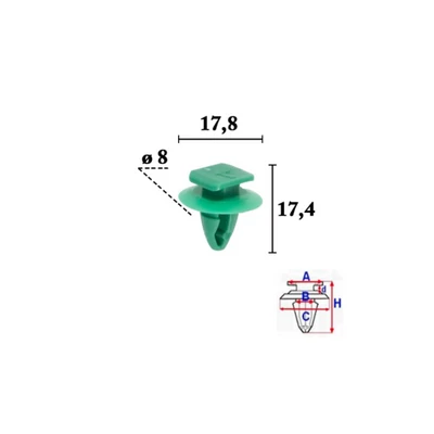 Fiat, Jeep kárpitrögzítő patent több típushoz OE: 71748293, ROMIX C70560 (1 db) [23]