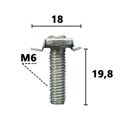 Citroen Peugeot szögletes fejű M6 menet  speciális csavar  OE 698403  (C60597)  5M60025  (34)